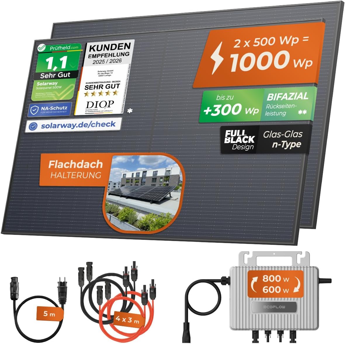 Solarway 1000Wp Balkonkraftwerk